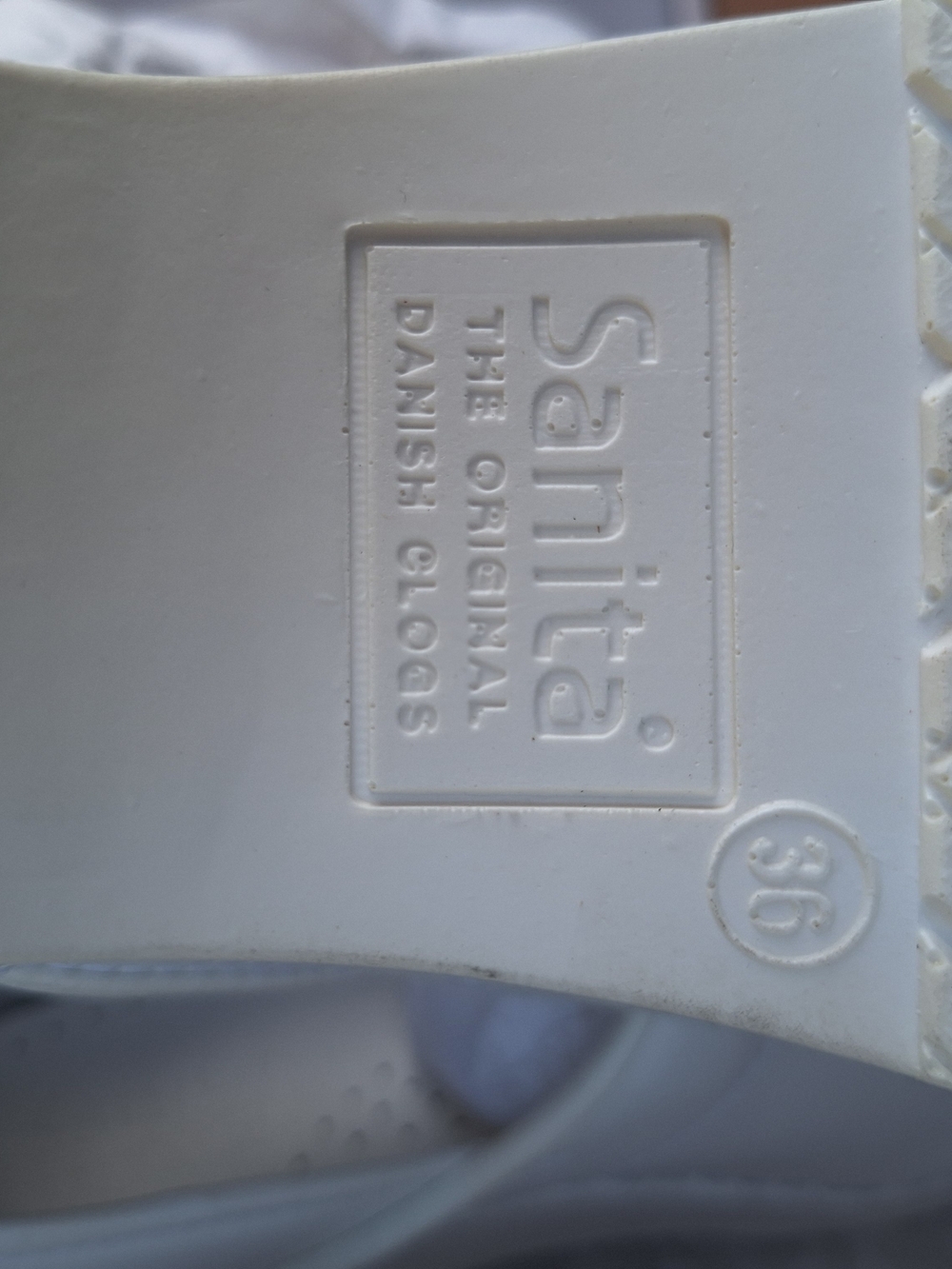 Sanita White Leather Clogs - Picture 4 of 5